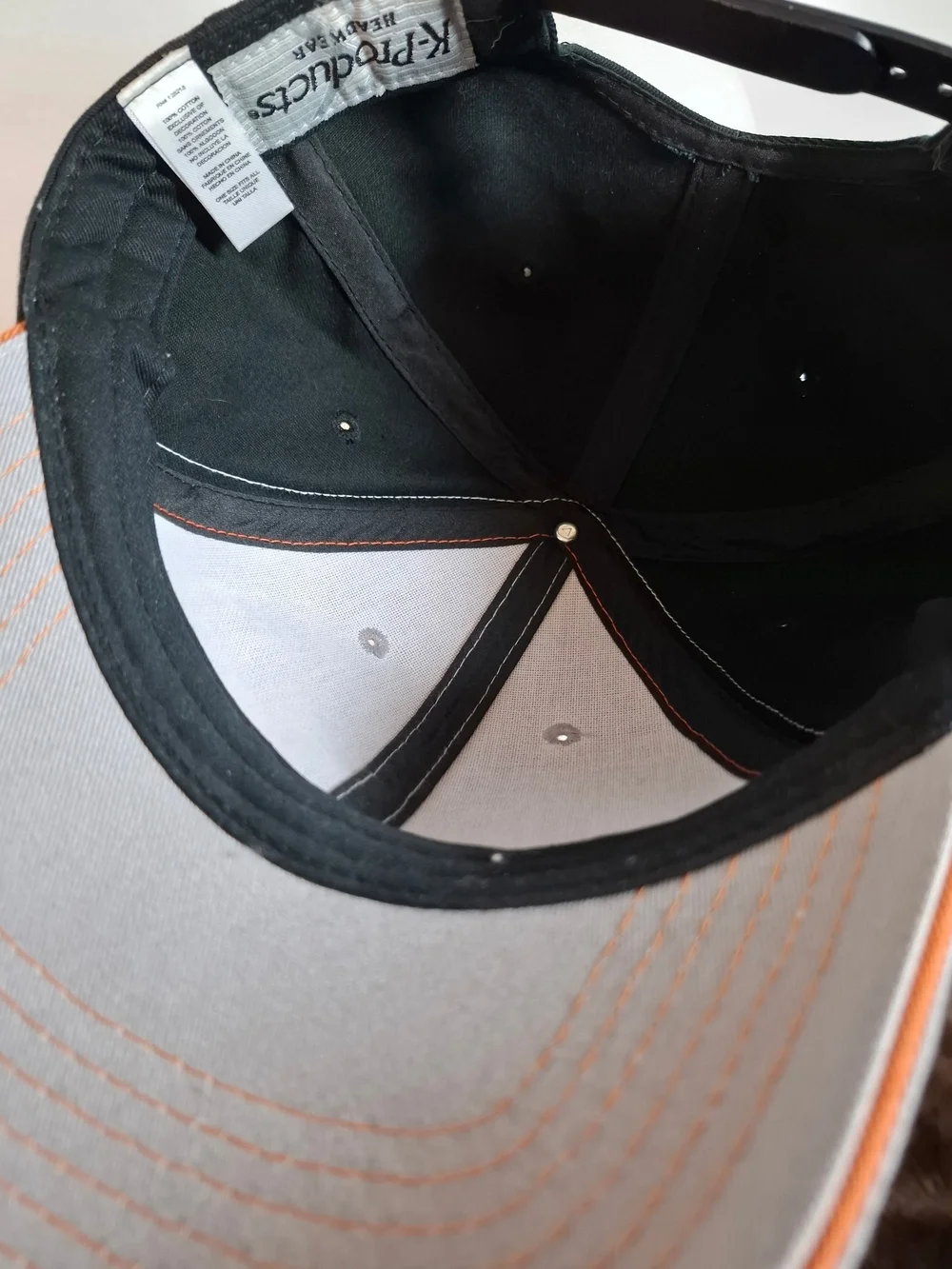CASE Construction Gray and Orange Snapback Cap